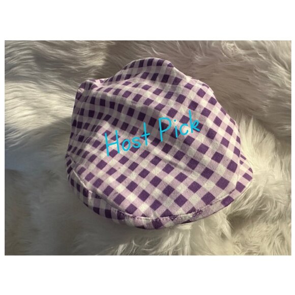Boutique Other - 💗HOST PICK💗 Purple & White Checkered Newsboy Hat   6092  NWT Boutique